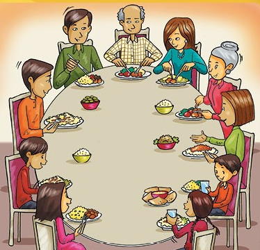 Семья за едой